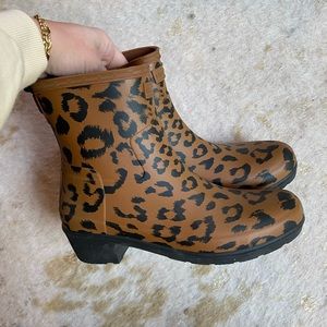 LEOPARD HUNTER BOOTS black/brown